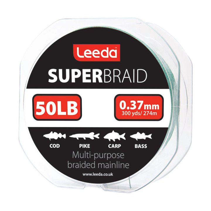 Leeda Super Braid Fishing Line - 300 Yard Spool