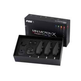 Fox Mini Micron X Bite Alarm 4 Rod Presentation Set