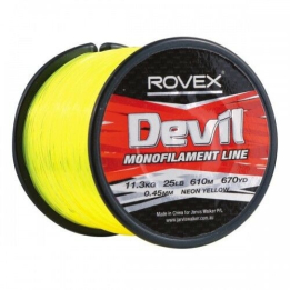 Rovex Devil Mono 1/4lb Spool Neon Yellow