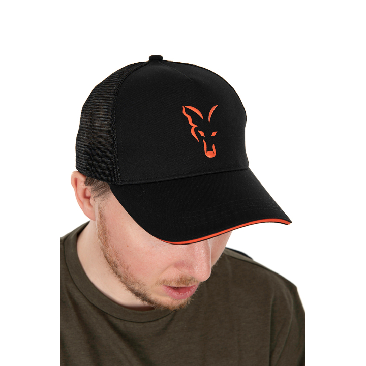 Fox Black & Orange Trucker Cap