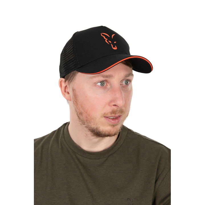 Fox Black & Orange Trucker Cap