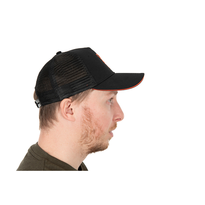 Fox Black & Orange Trucker Cap