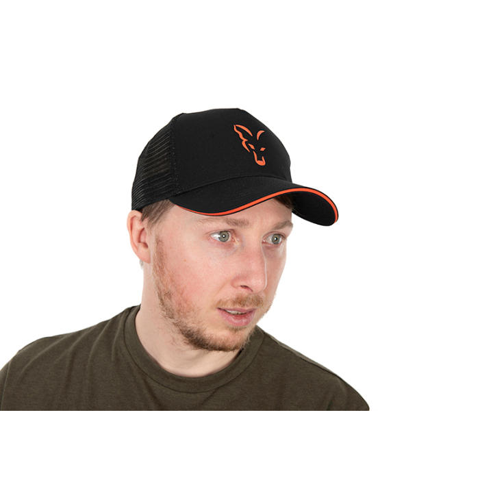 Fox Black & Orange Trucker Cap