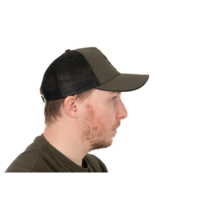 Fox Collection Green & Black Trucker Fishing Cap