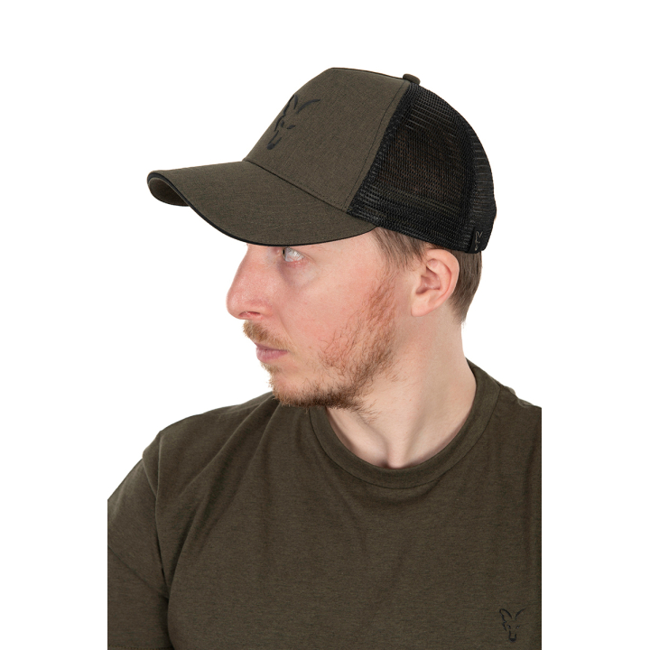 Fox Collection Green & Black Trucker Fishing Cap