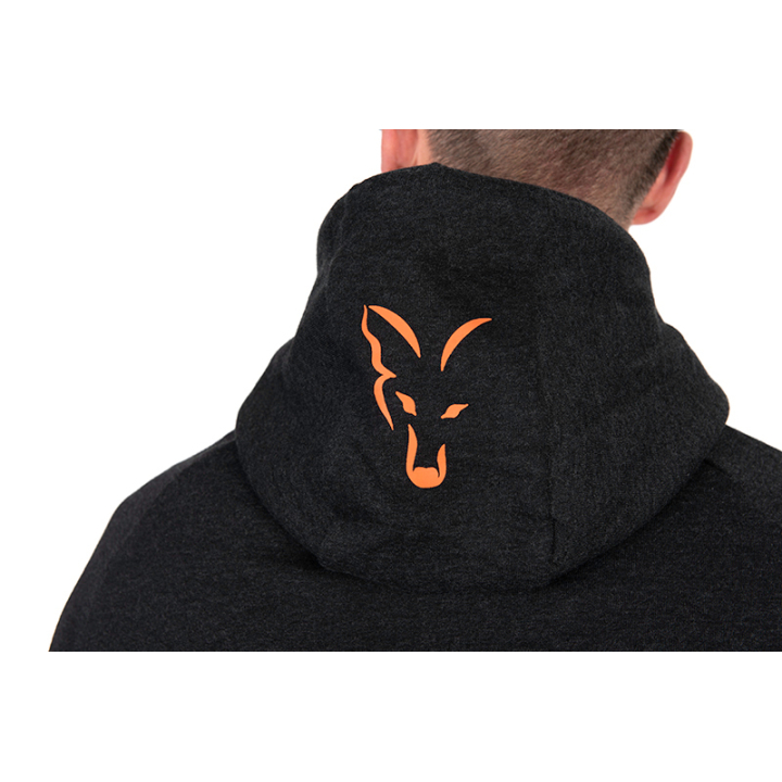 Fox Collection Lightweight Hoodie Black & Orange