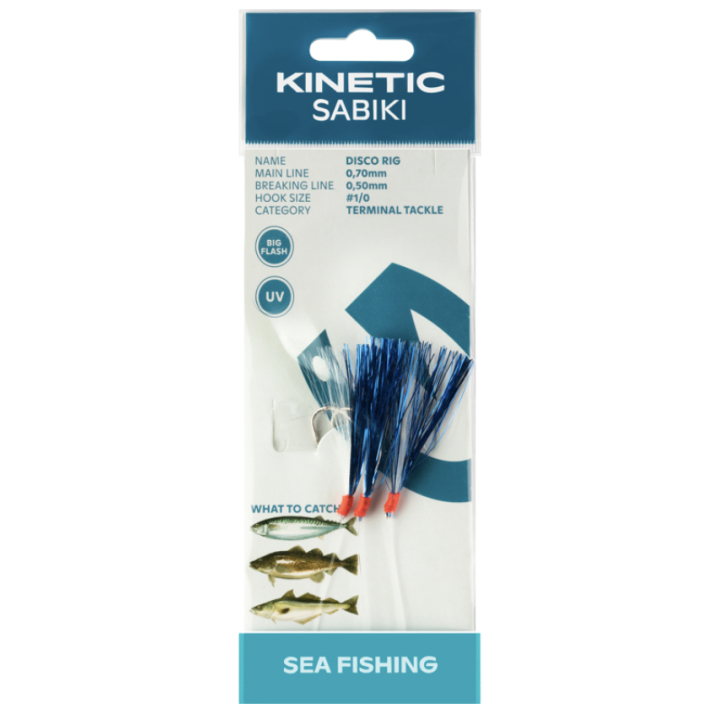 Kinetic Sabiki Disco Rig Blue White Flash