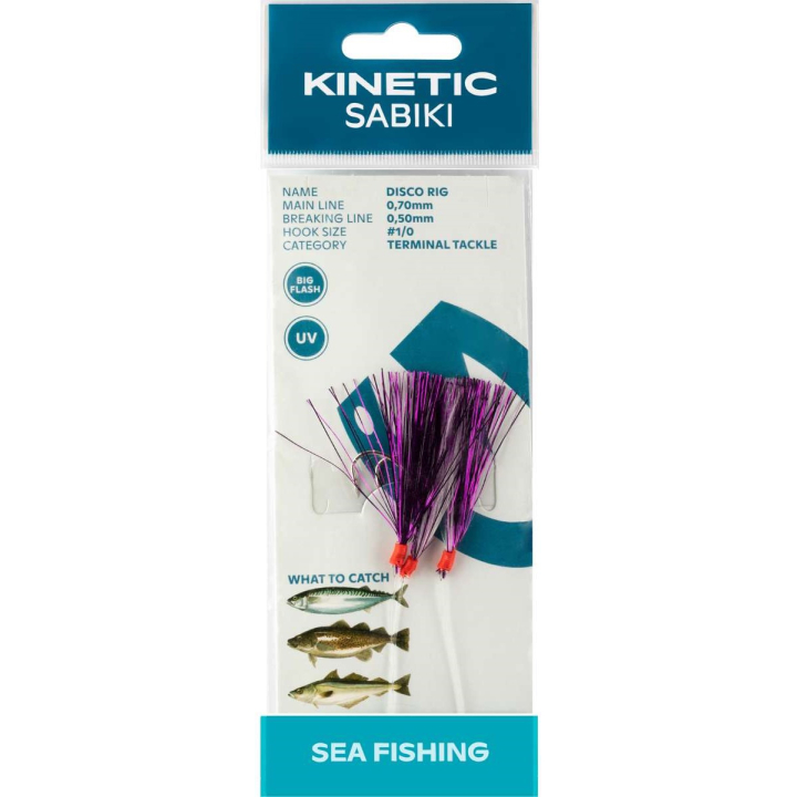 Kinetic Sabiki Disco Rig Pink White Flash
