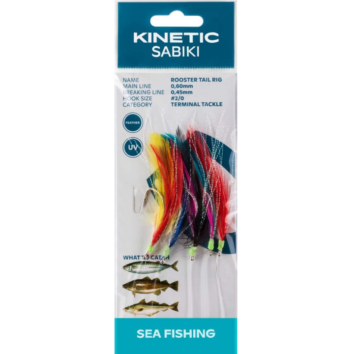 Kinetic Sabiki Rooster Tail Rig Multi Colour