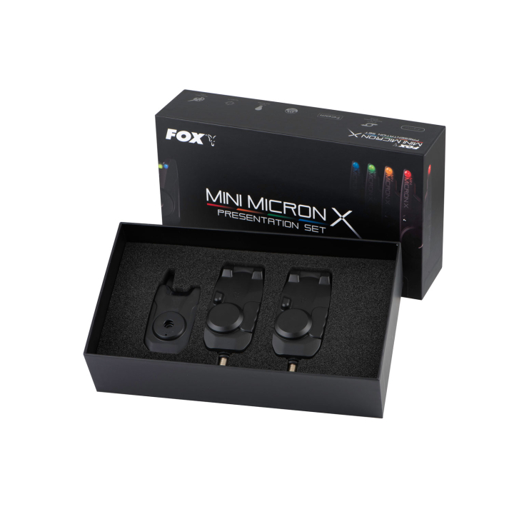 Fox Mini Micron X Bite Alarm 4 Rod Presentation Set