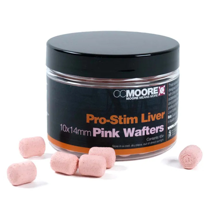 CC Moore Pro-Stim Liver Pink Dumbell Wafters 10x14mm