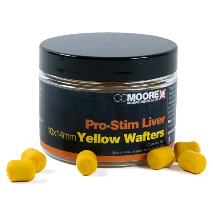 CC Moore Pro-Stim Liver Yellow Dumbell Wafters 10x14mm