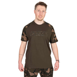 Fox Camo Logo Outline Khaki T-Shirt