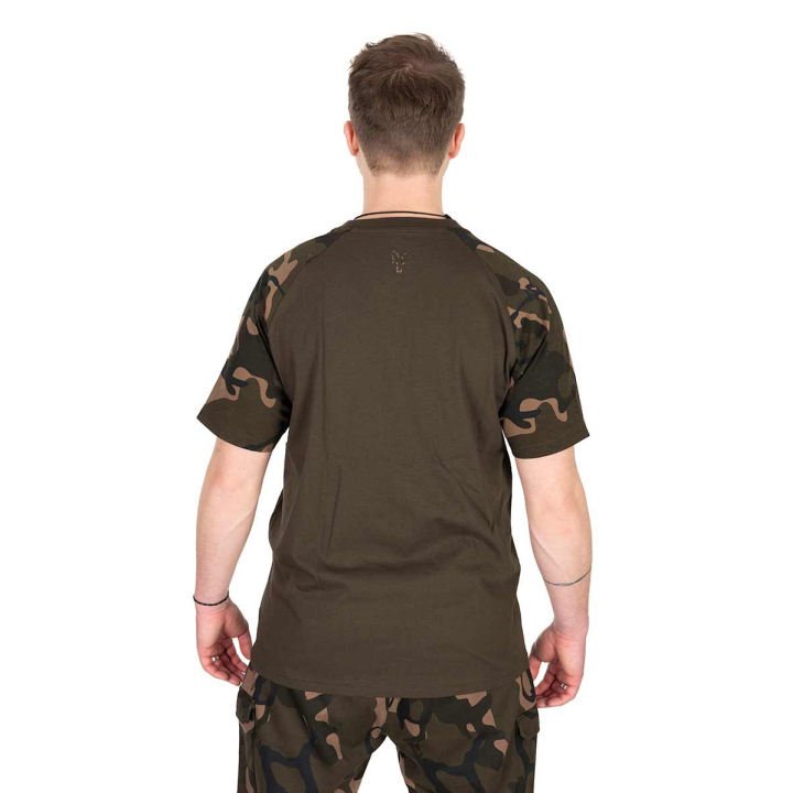 Fox Camo Logo Outline Khaki T-Shirt