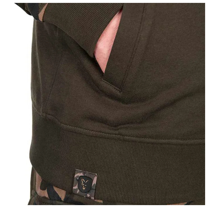 Fox Lightweight Khaki & Camo Split Zip Hoodie