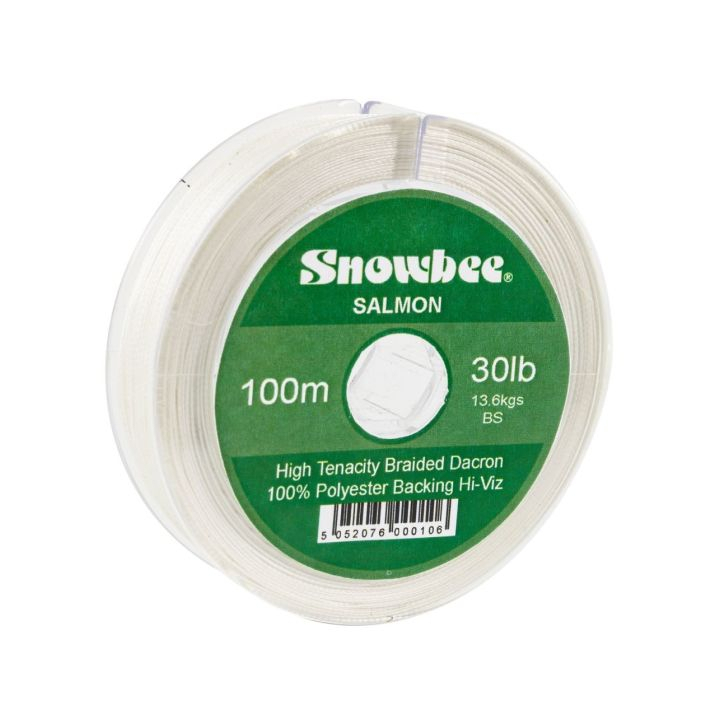 Snowbee Braided Dacron Backing Line - 30lb White 100m