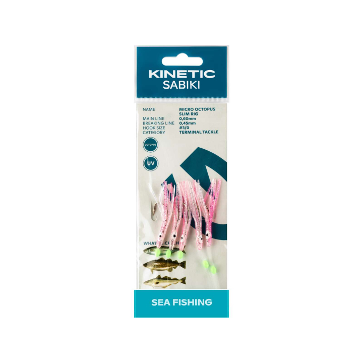 Kinetic Sabiki Micro Octopus Rig Pink UV