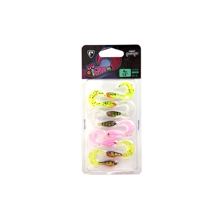Fox Rage Ultra UV Micro Grub Tail Mixed 4cm