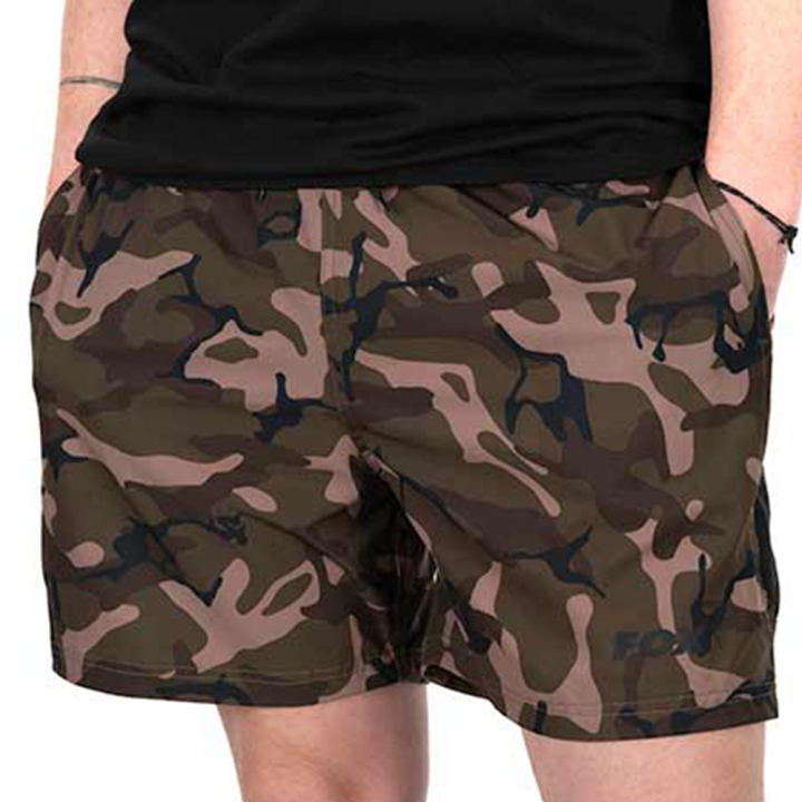 Fox Camo Logo Black Swim Shorts