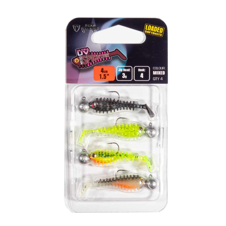 Fox Rage UV Micro Spikey Fry Loaded Softbaits Mixed 4cm / 3g