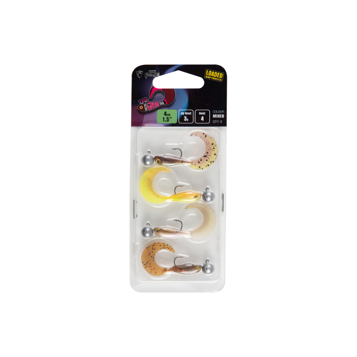 Fox Rage UV Micro Grub Tail Loaded Softbaits Mixed 4cm / 3g