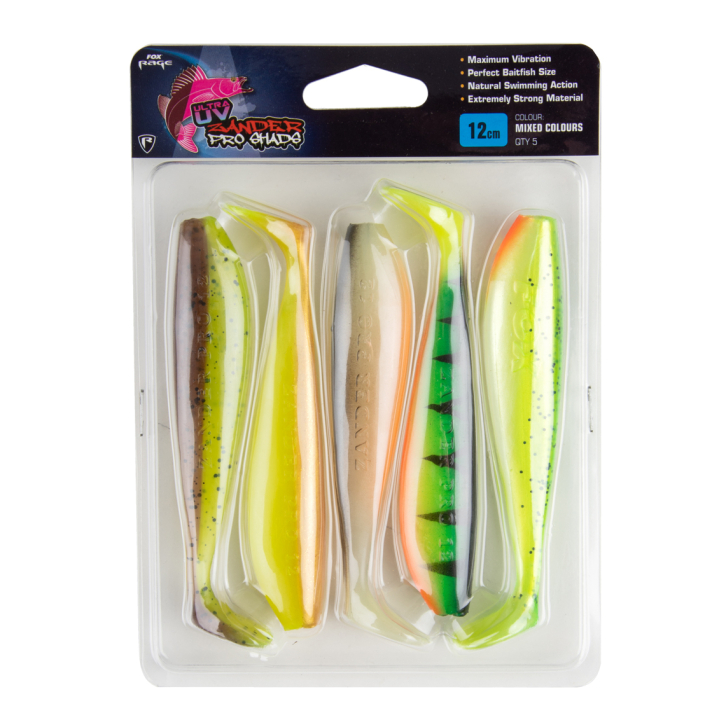Fox Rage Zander Pro Shad Mixed Colour Lure Pack