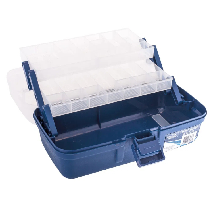 Jarvis Walker Cantilever 2 Tray Clear Top Tackle Box