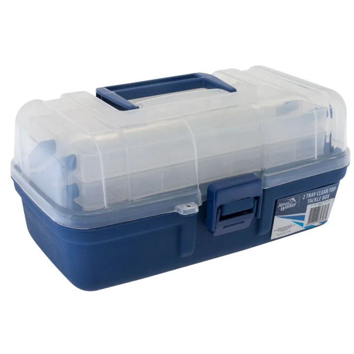 Jarvis Walker Cantilever 2 Tray Clear Top Tackle Box