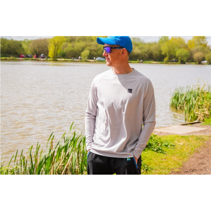 Preston Innovations Grey Performance Sun Shirt UPF40