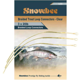 Snowbee Braided Trout Loop Connectors Clear 3x20lb