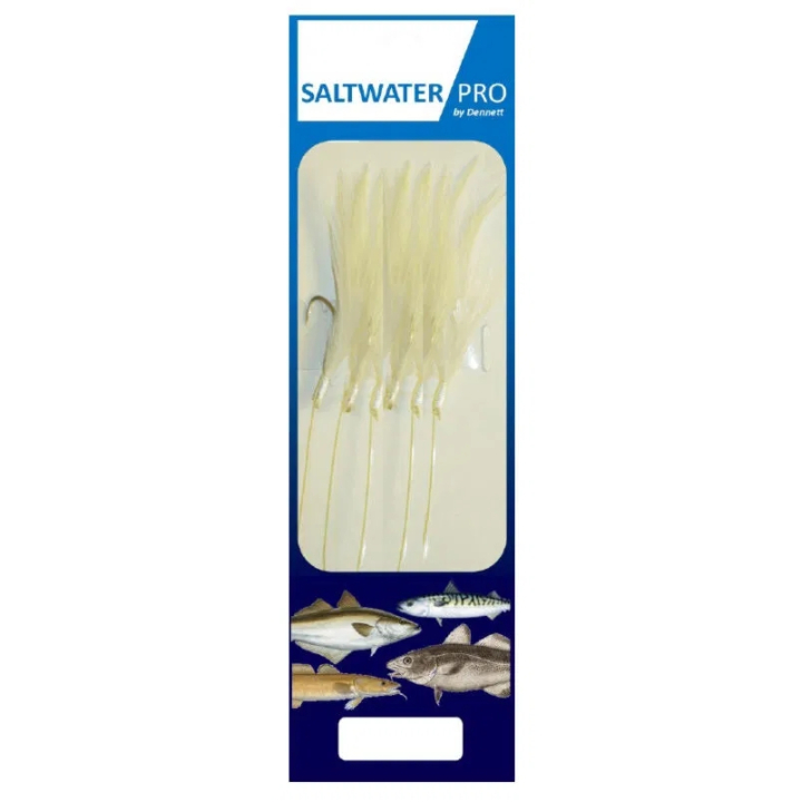 Dennett Saltwater Pro 6 Hook White Feather Rigs