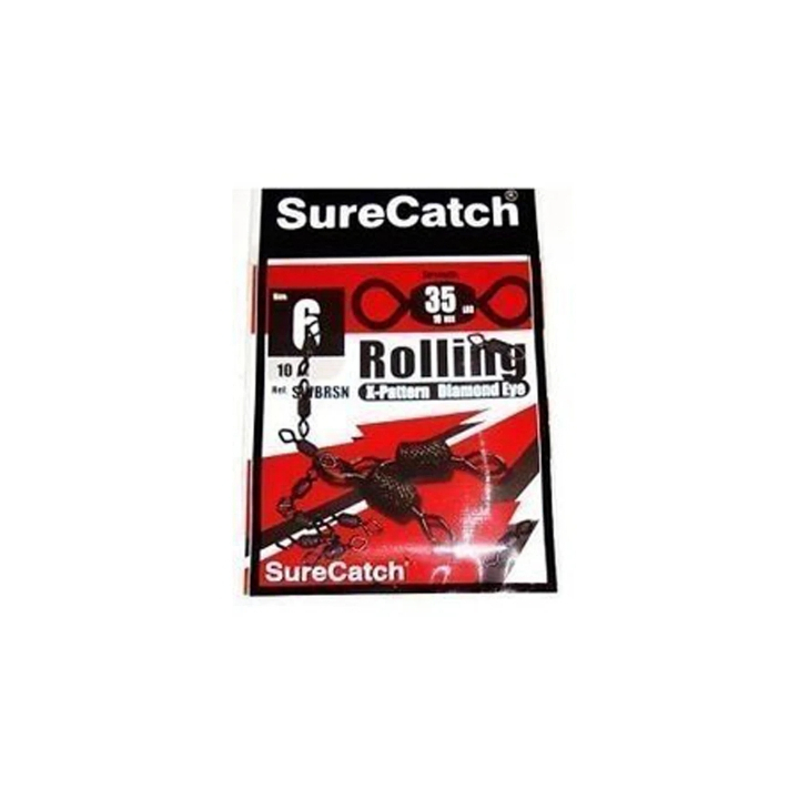 Sure Catch Rolling X-Pattern Diamond Eye Swivels