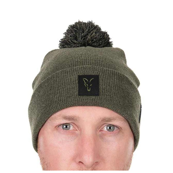Fox Collection Bobble Hat - Green / Black