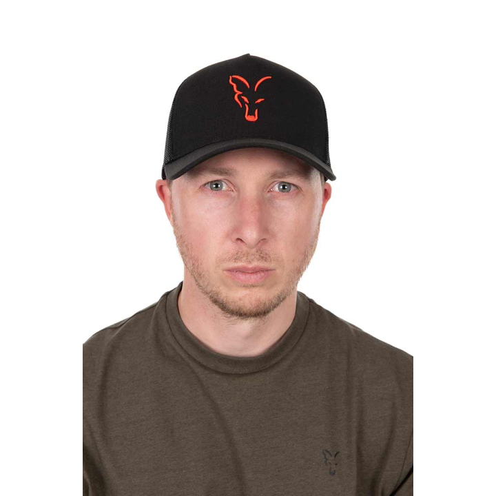 Fox Collection Trucker Cap - Black/Orange