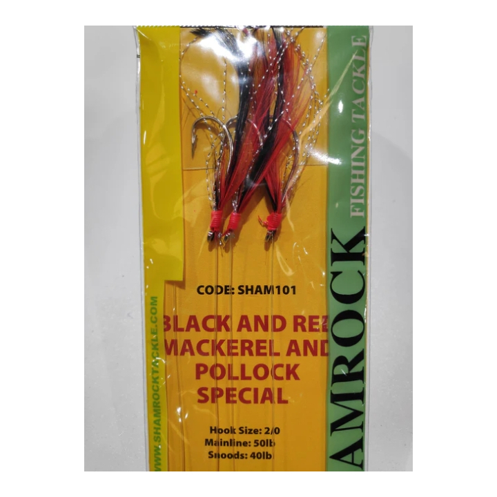 Shamrock Black and Red Mackerel and Pollock Special Rig