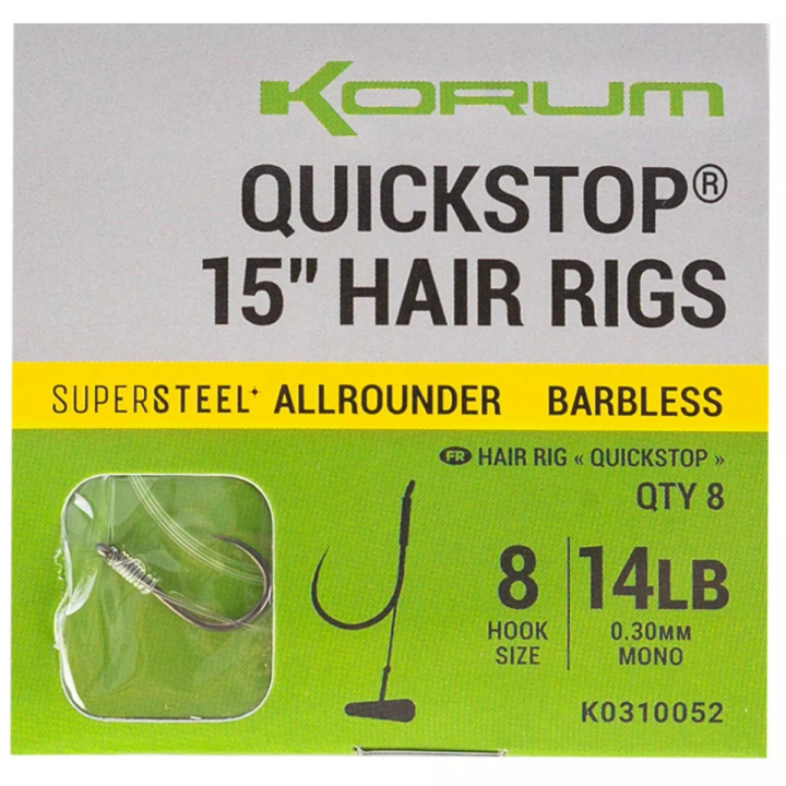 Korum Big Fish 15\" Quickstop Hair Rigs
