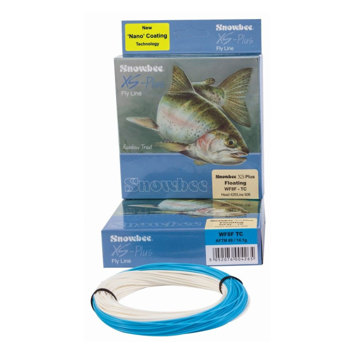 Snowbee XS-Plus Twin Colour Floating Fly Lines - Ivory / Blue