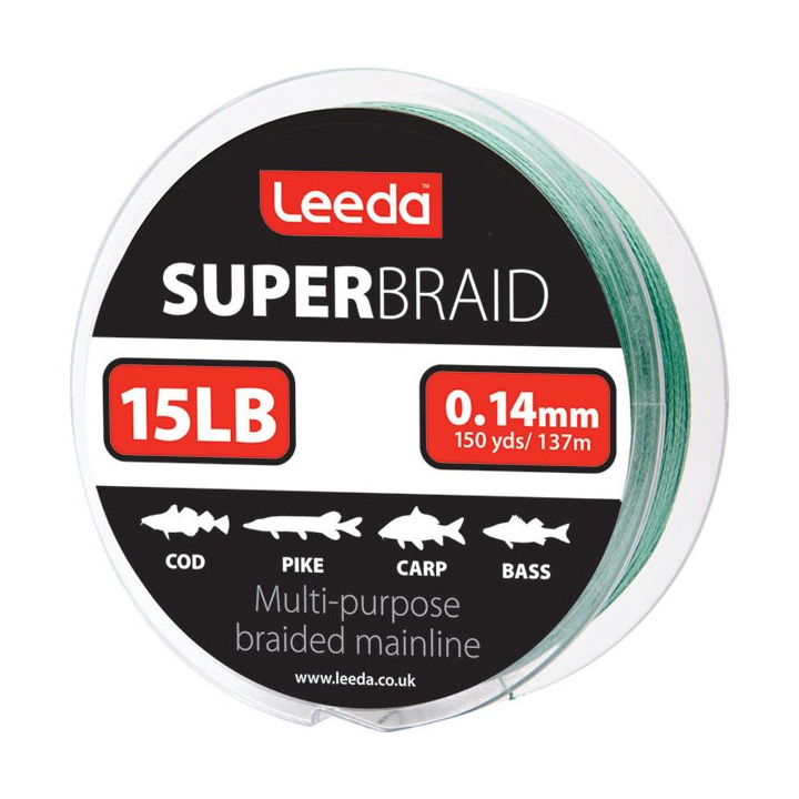 Leeda Super Braid Fishing Line - 150 Yard Spool