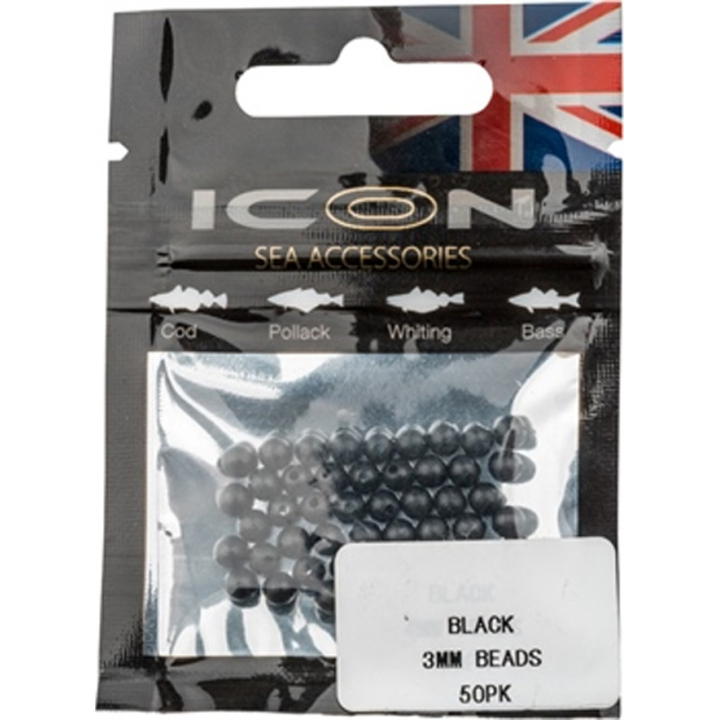 Leeda Icon Black Beads 5mm