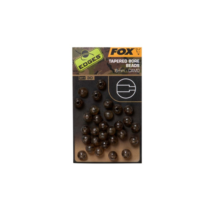 Fox Edges Tapered Bore Beads Camo 6mm